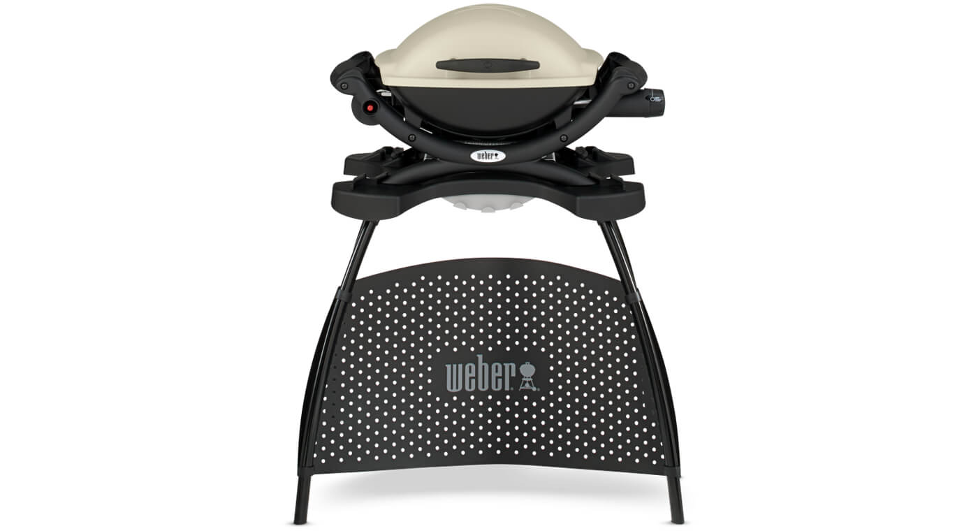 Weber Q 1000 Titan met stand (showmodel) goedkoop kopen bij 24BBQ.NL